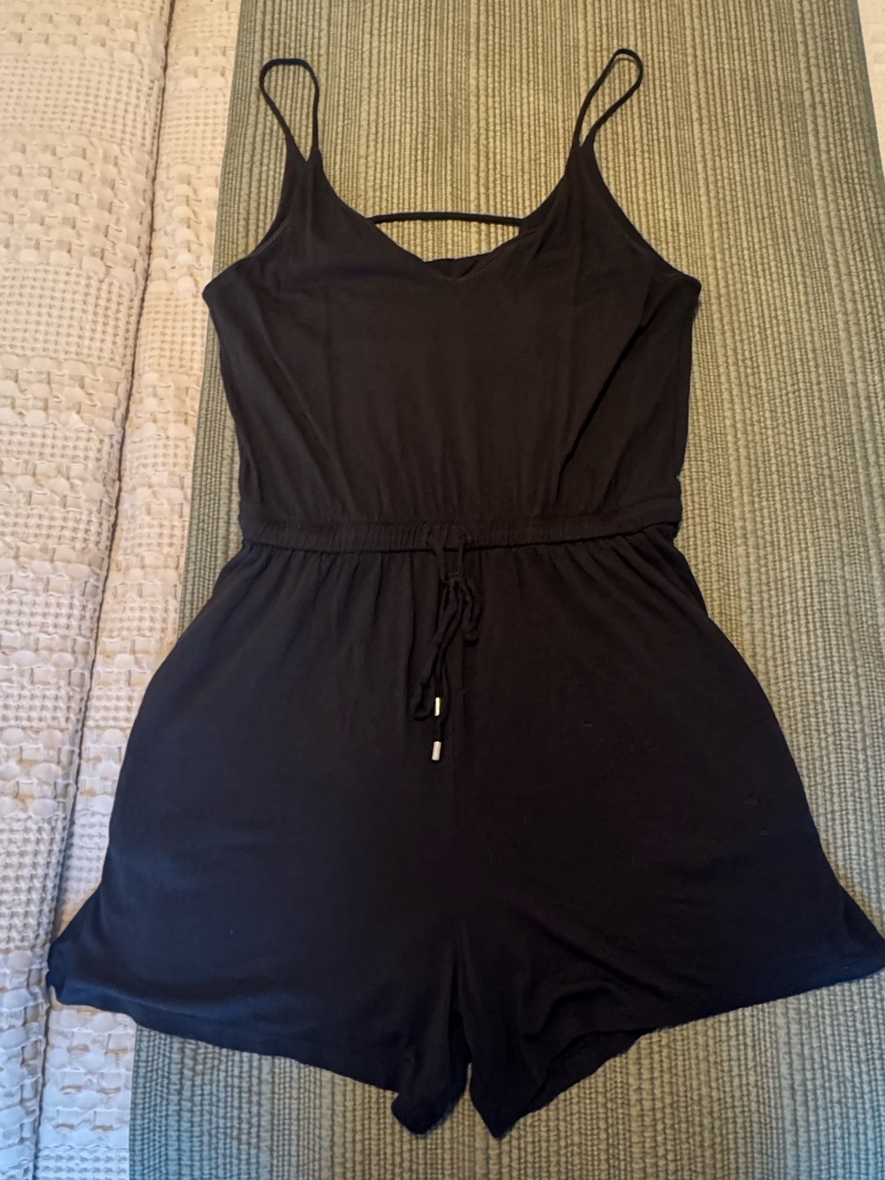 Black H&M Spaghetti Strap Shorts Romper